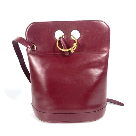 HERMES Vintage Alix Crossbody Shoulder Bag Leather Bordeaux  HERMES vintage Alix Crossbody Shoulder Bag Leather Bordeaux Based/GoldHardware